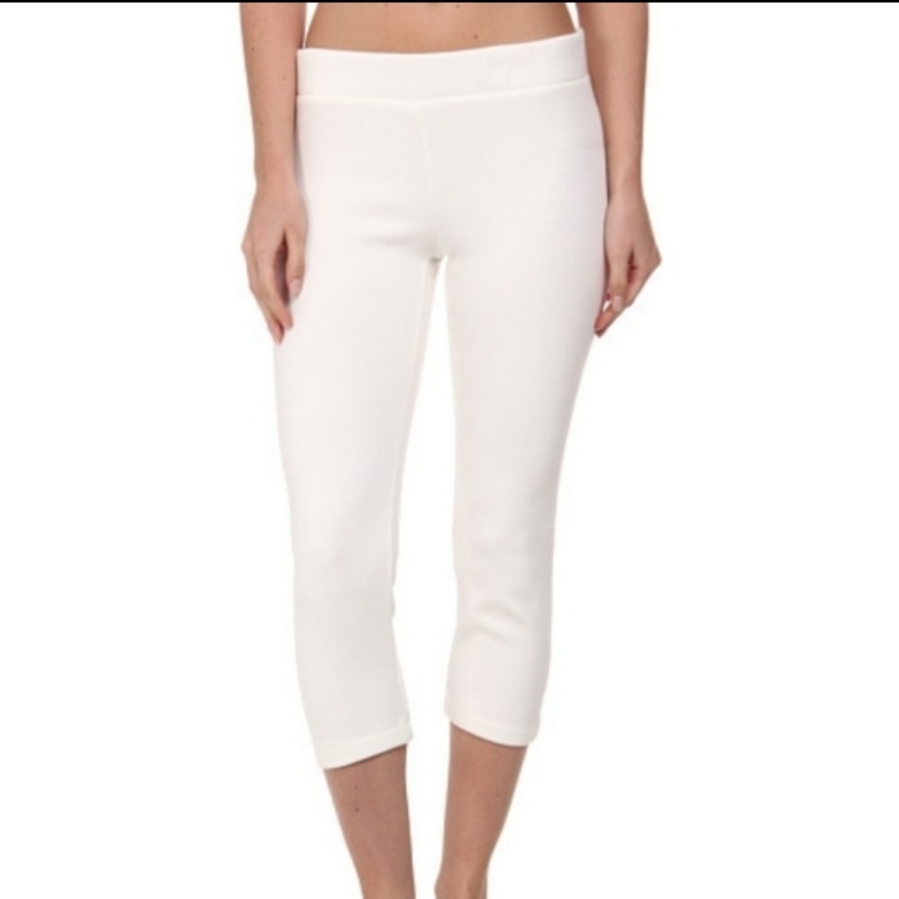 UGG White Cropped Ponte Knit Pants